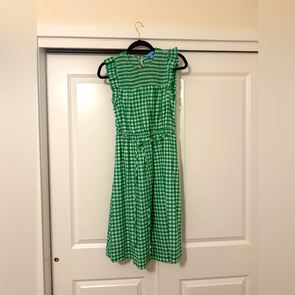 NWT Green Gingham Sleeveless Dress